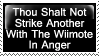 thou shalt not strike another with the wiimote in anger