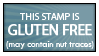 this stamp is gluten free may contain nut traces