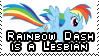 rainbow dash is a lesbian