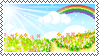 meadow with rainbow