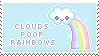 clouds poop rainbows