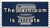 the bathroom is private