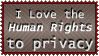 i love the human rights to privacy