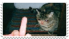 flipping off sad cat