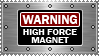 warning high force magnet