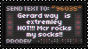 send text to 96035 gerard way is extremely hot mcr rocks my socks