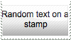 random text on a stamp