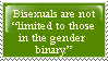 bisexuals are not limited to those in the gender binary