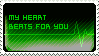 my heart beats for you