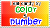 i eat candy by color and number