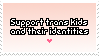 support trans kids and their identities