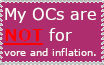 my ocs are not for vore and inflation