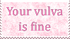 your vulva is fine