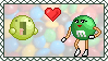 sexy green m&m