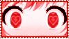 red anime heart eyes