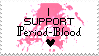 i support period blood