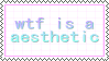 wtf is an aesthetic