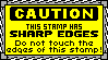 caution this stamp has sharp edges do not touch the edges of this stamp