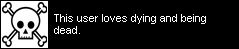 this user loves dying and being dead