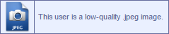 this user is a low quality jpeg image