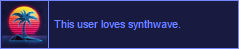 this user loves synthwave