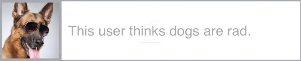 this user thinks dogs are rad