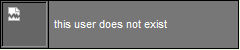 this user does not exist