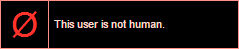 this user is not human