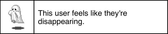 this user feels like theyre disappearing