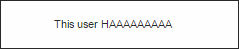 this user haaaaa