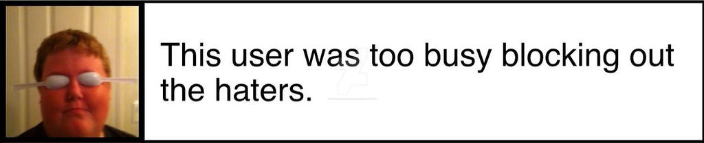 this user was too busy blocking out the haters