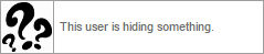 this user is hiding something
