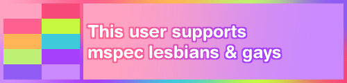 this user supports mspec lesbians and gays