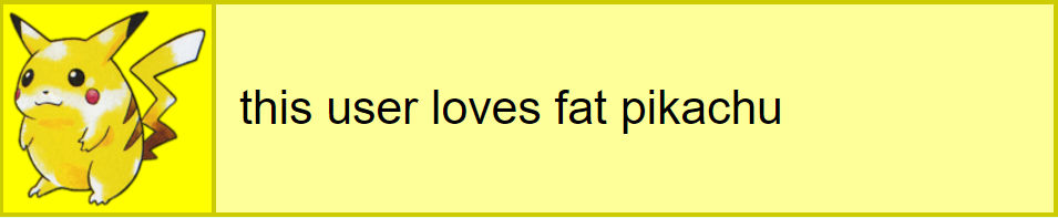 this user loves fat pikachu