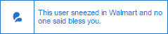 this user sneezed in walmart and no one said bless you