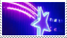 Neon shooting star stamp