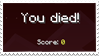 Minecraft death screen stamp
