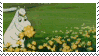 snorkmaiden in a flower field
