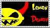 stamp with the text "lemon demon"