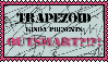 stamp with the text "trapezoid : outsmart"