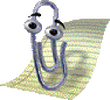 resources, represented by an image of clippy
