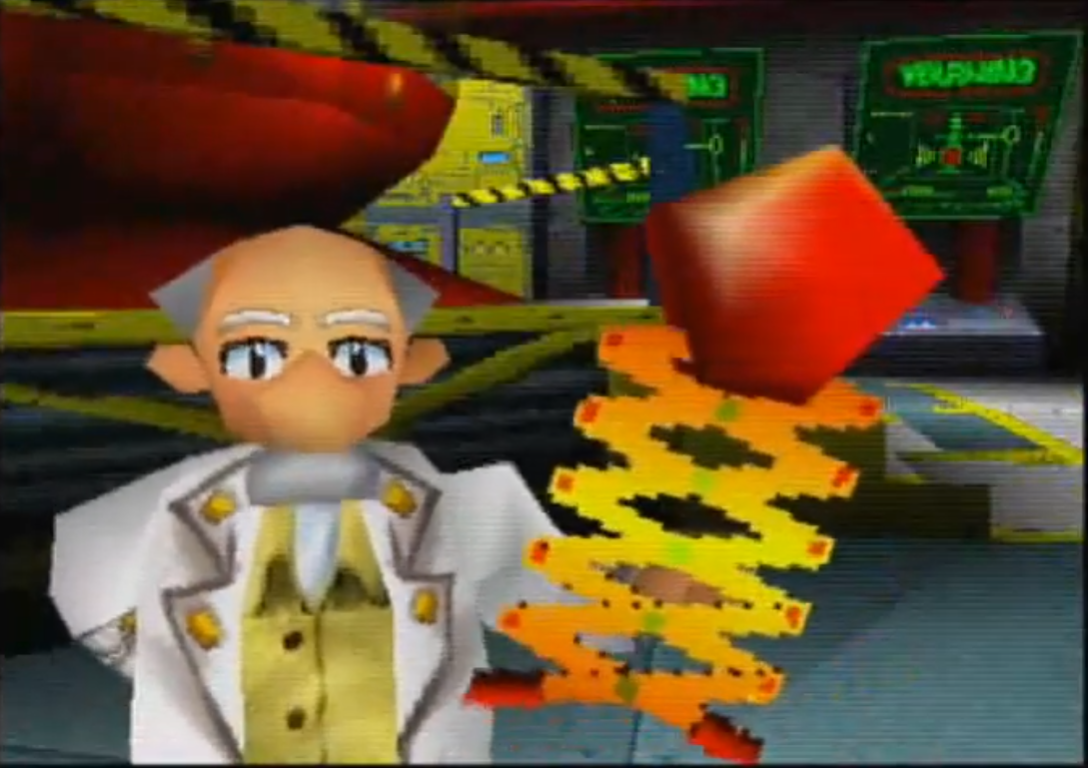The Professor stands next to the powerful Magic Punch.