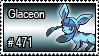 a stamp of the pokemon glaceon