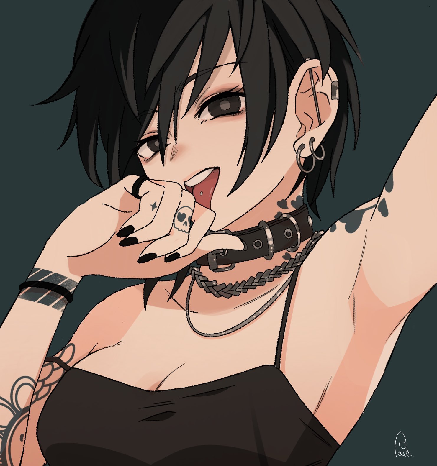 piercings and necklaces