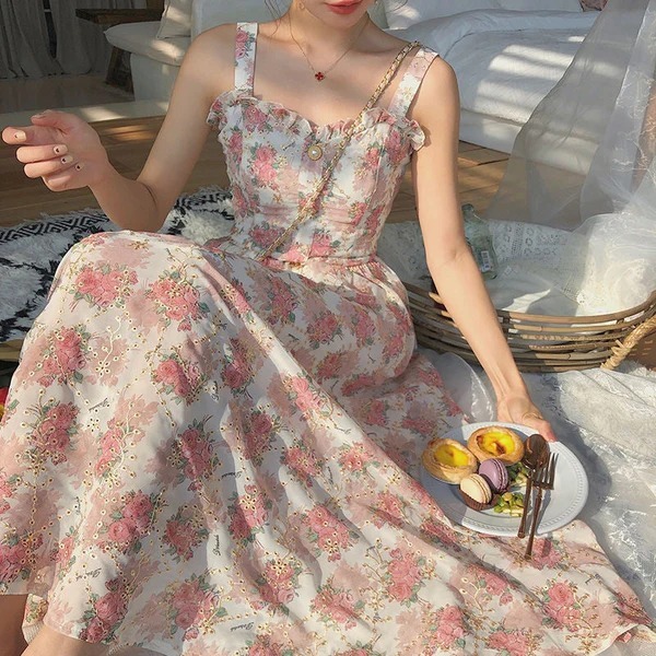 floral beach casual