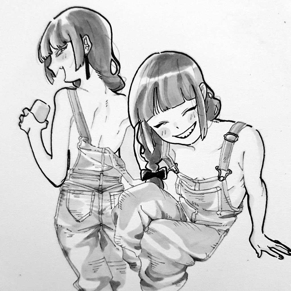 overalls and nothing else