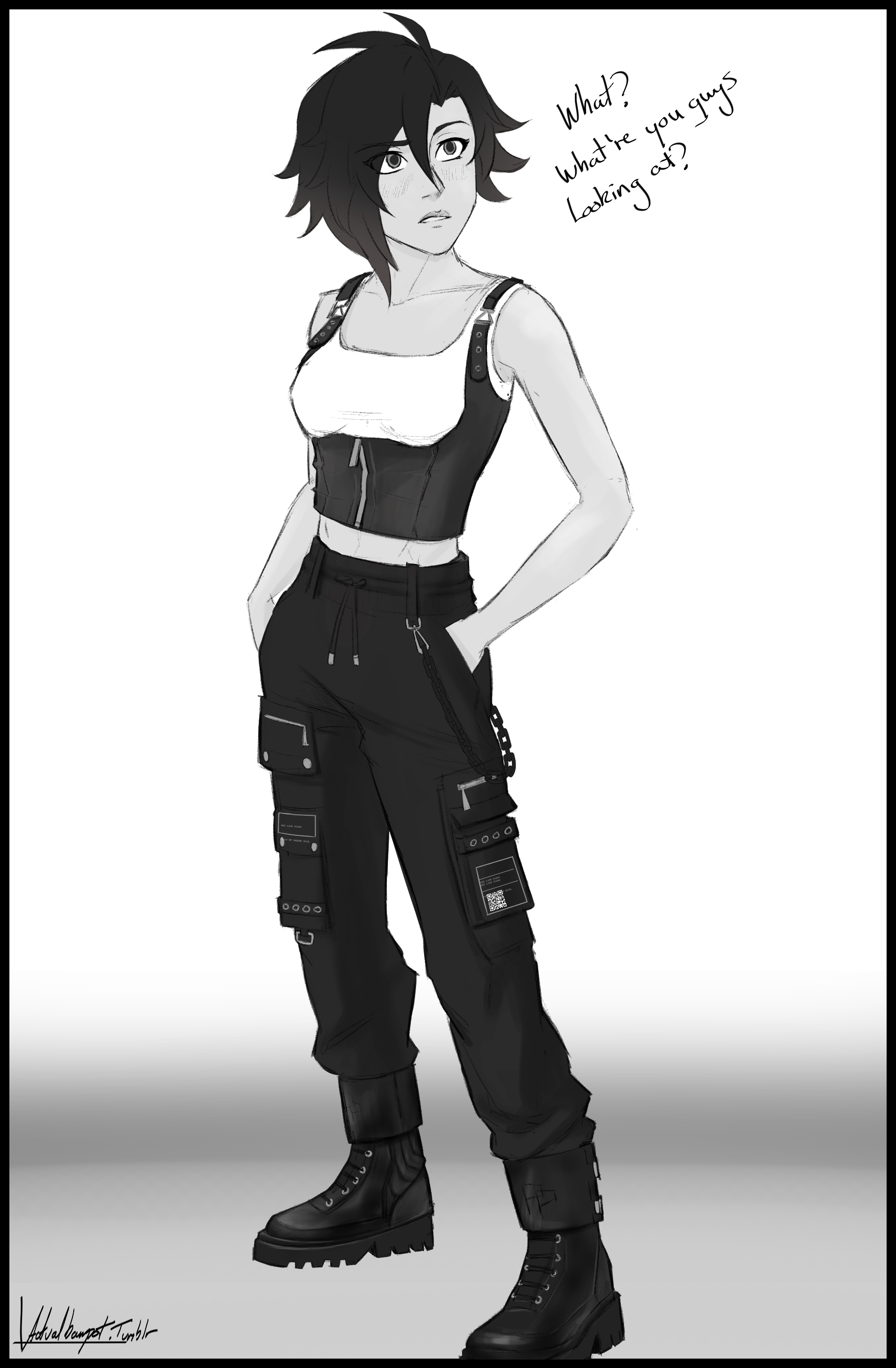 ruby corset and cool pants
