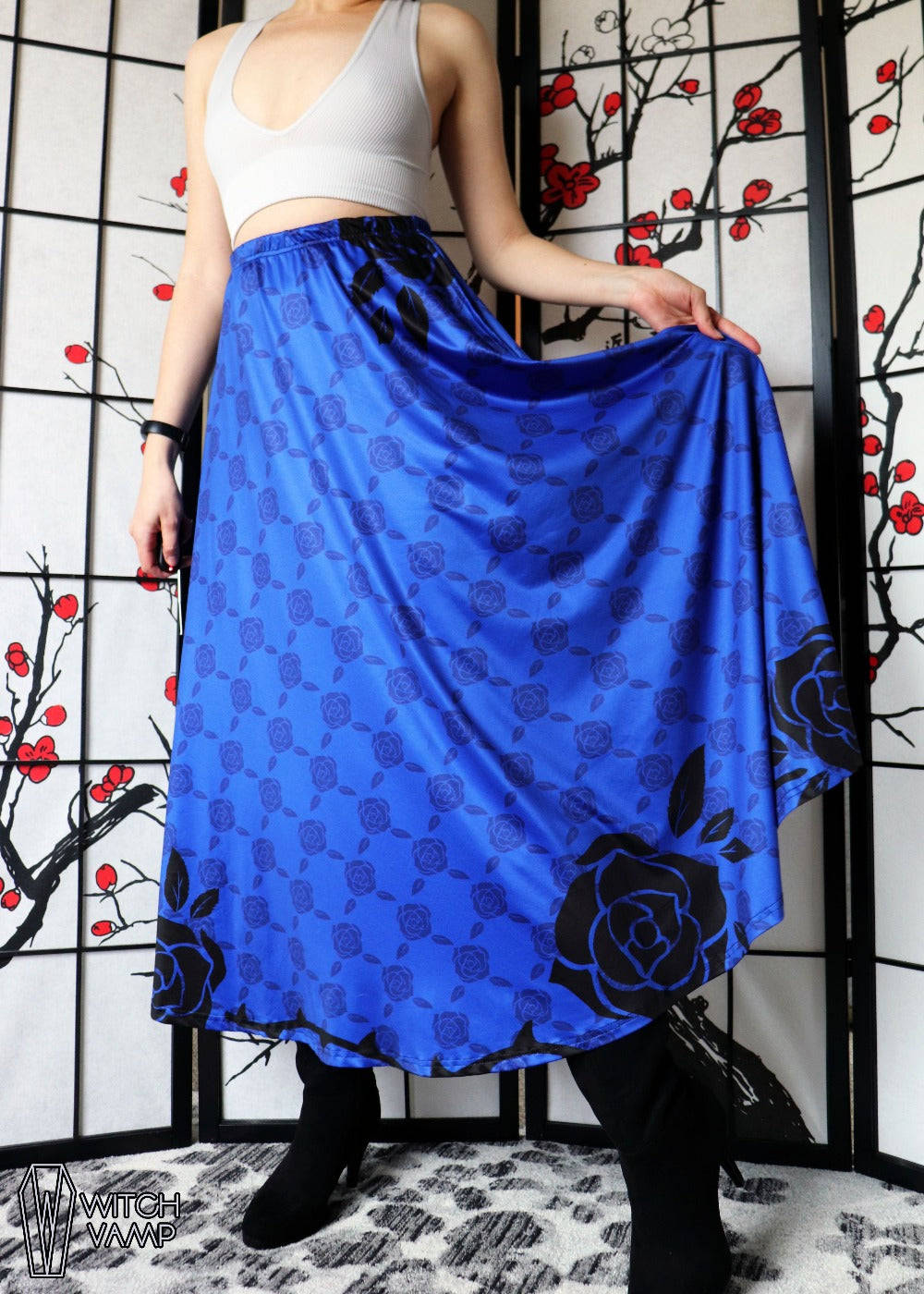 simple bralette and loong skirt