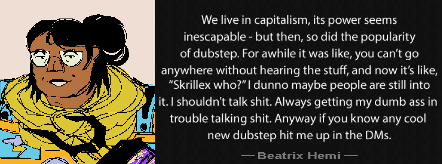 beatrix drawing where he complains about dubstep