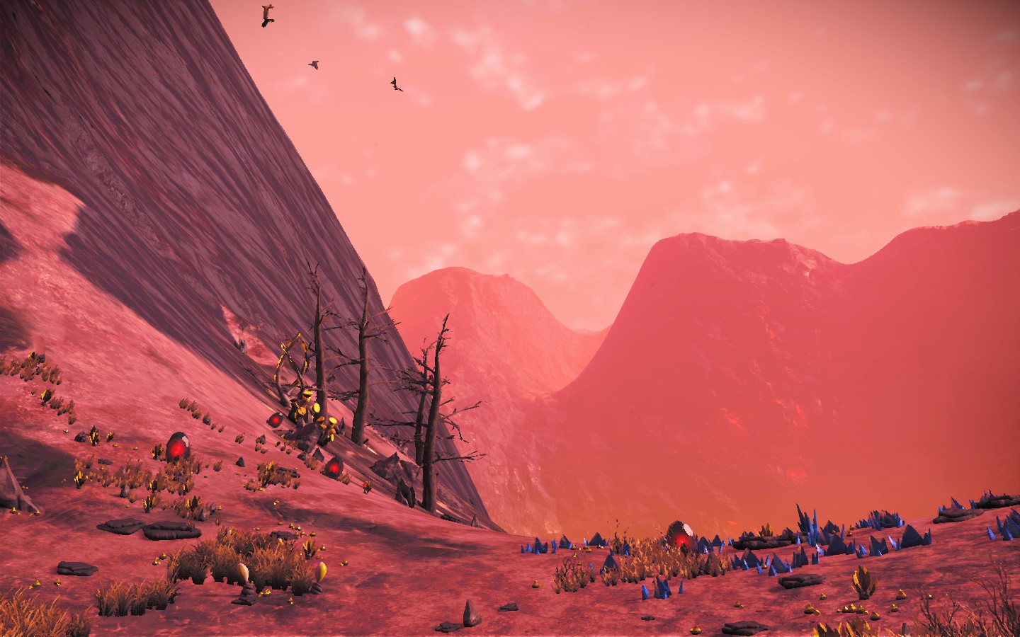 ingame screenshot, reddish planet